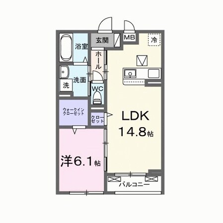 山本駅 徒歩16分 3階の物件間取画像